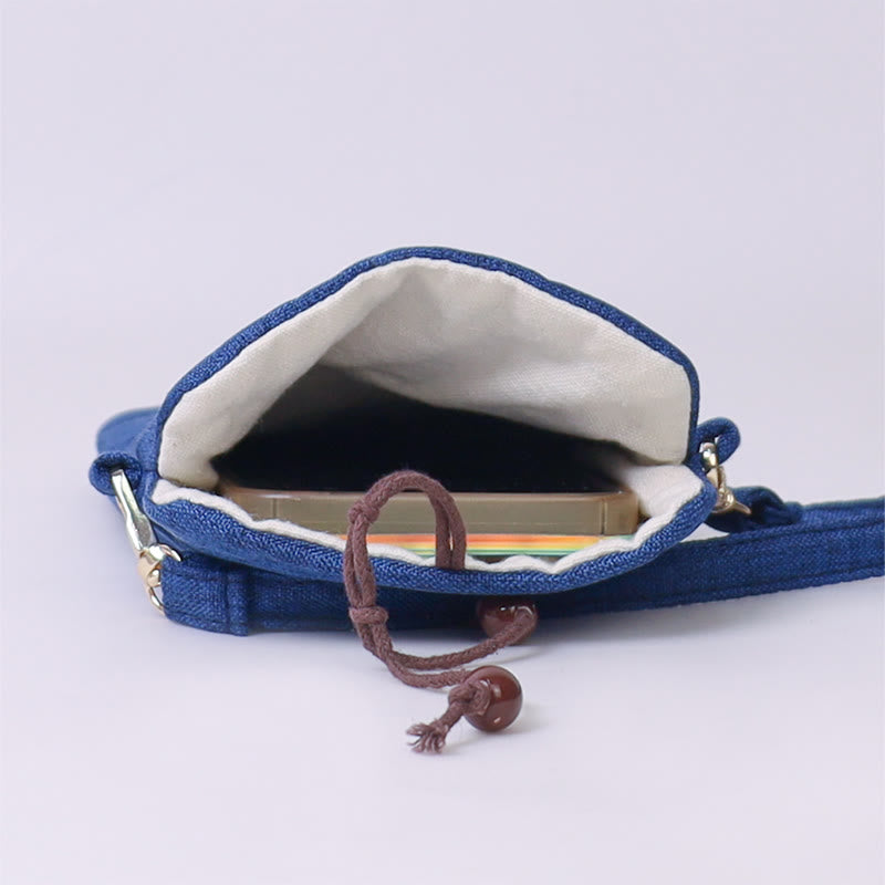 Small Embroidered Flowers Crossbody Bag Shoulder Bag Cellphone Bag 11*20cm - Image 4