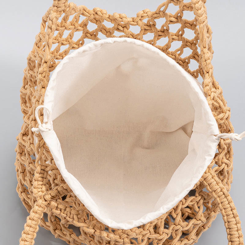 Hand-woven Cotton Thread Shoulder Bag Handbags - Image 2
