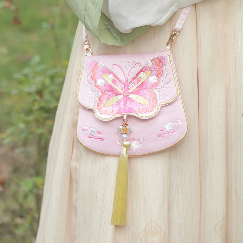 Luck Embroidery Lotus Koi Fish Rabbit Flower Hanfu Bag Crossbody Bag Shoulder Bag - Image 25