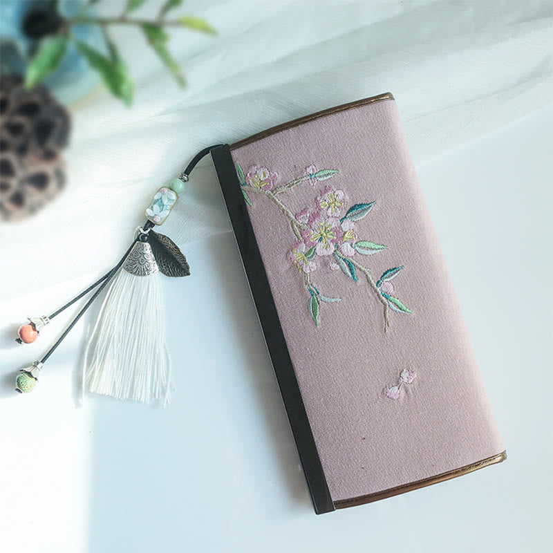 Flower Plum Peach Blossom Bamboo Double-sided Embroidery Large Capacity Cash Holder Wallet Shopping Purse - Image 20
