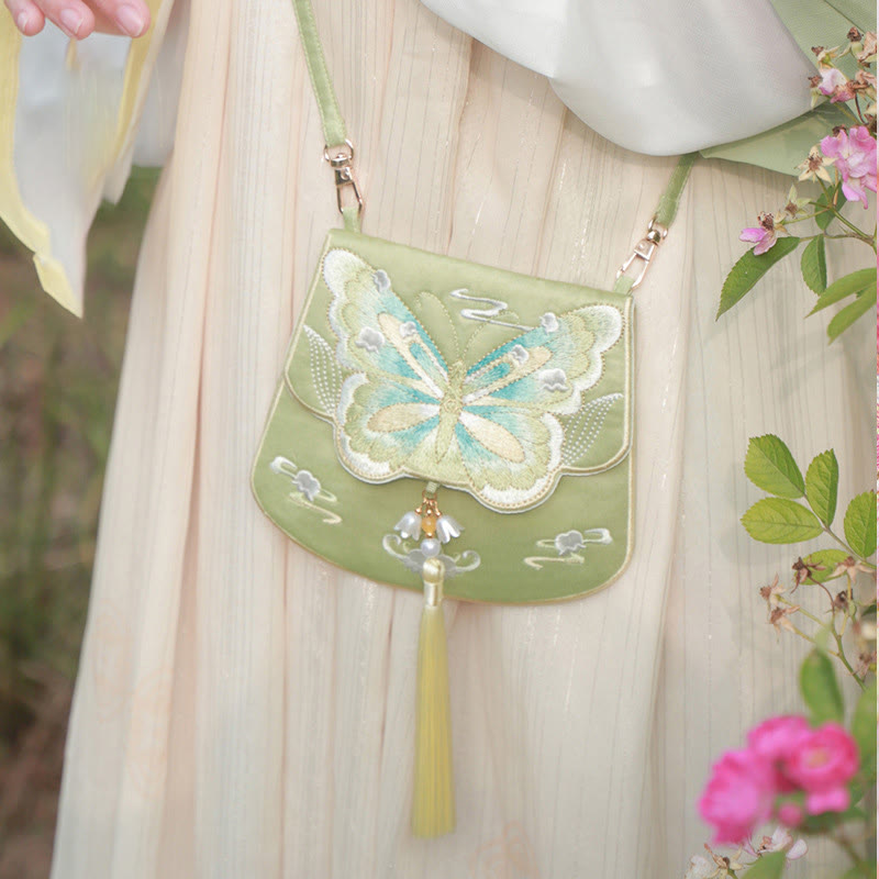 Luck Embroidery Lotus Koi Fish Rabbit Flower Hanfu Bag Crossbody Bag Shoulder Bag - Image 26