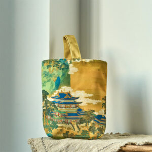 Buddha Stones Immortal Pavilions Roses Canvas Handbag