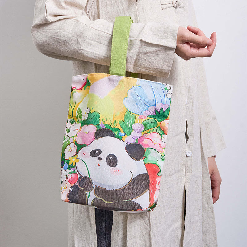 Panda Orchid Loquat Canvas Handbag - Image 2