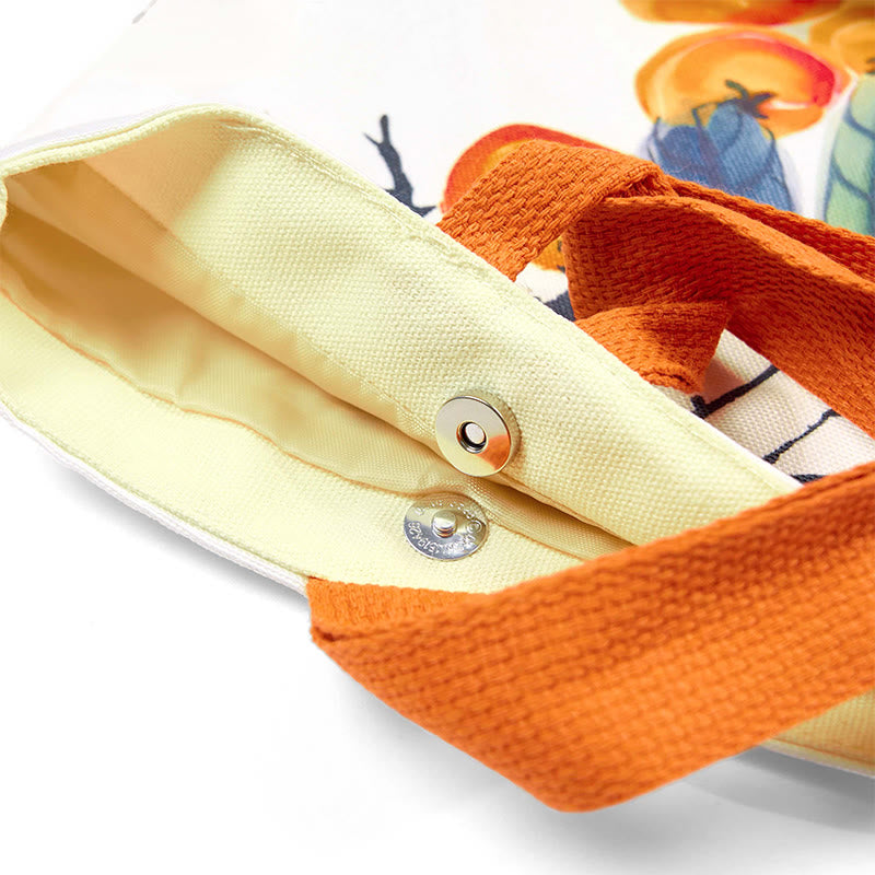 Persimmon Canvas Handbag - Image 5