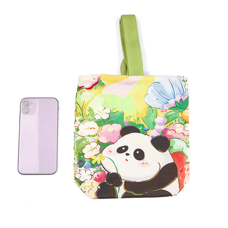 Panda Orchid Loquat Canvas Handbag - Image 5