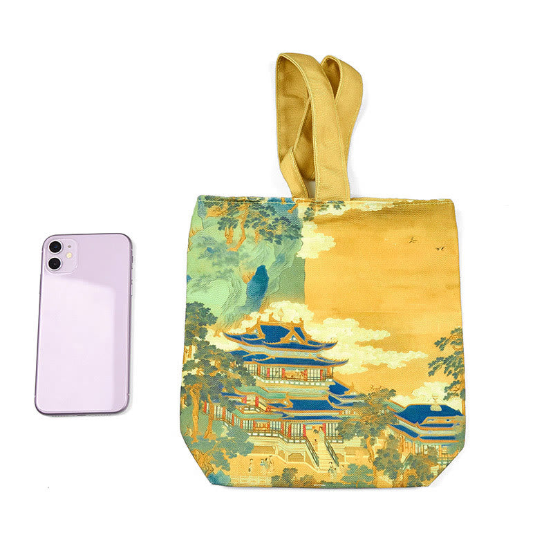 Immortal Pavilions Roses Canvas Handbag - Image 4