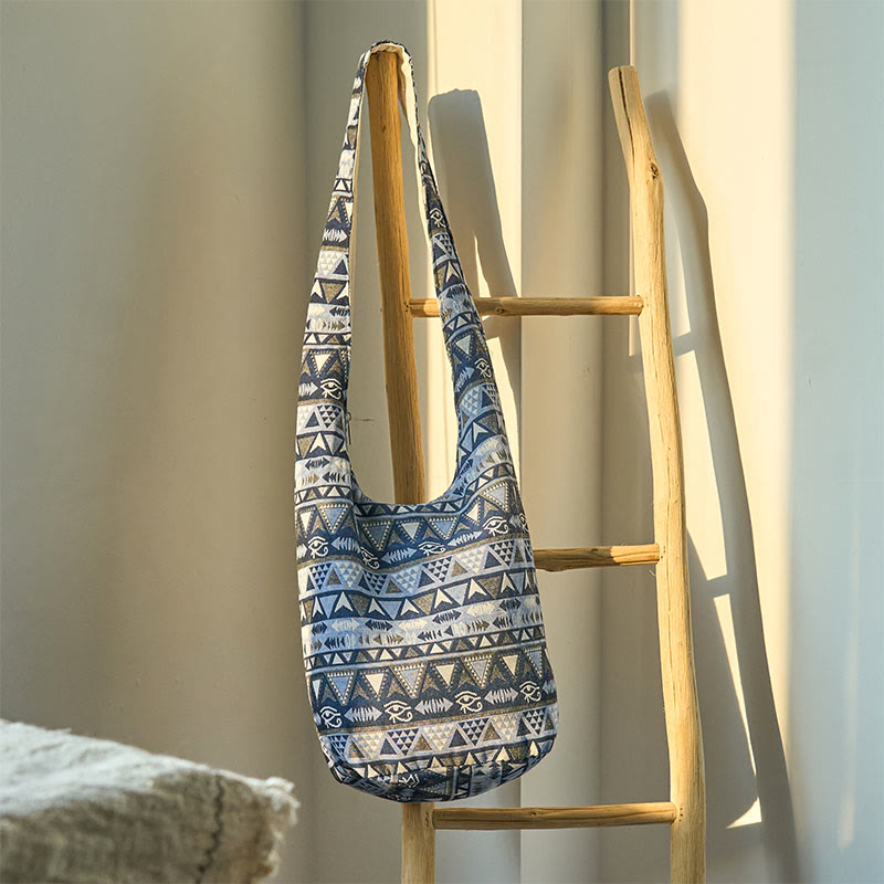 Cotton Stripes Pattern Crossbody Bag Shoulder Bag - Image 2