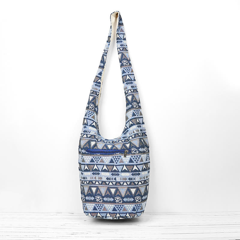 Cotton Stripes Pattern Crossbody Bag Shoulder Bag - Image 5