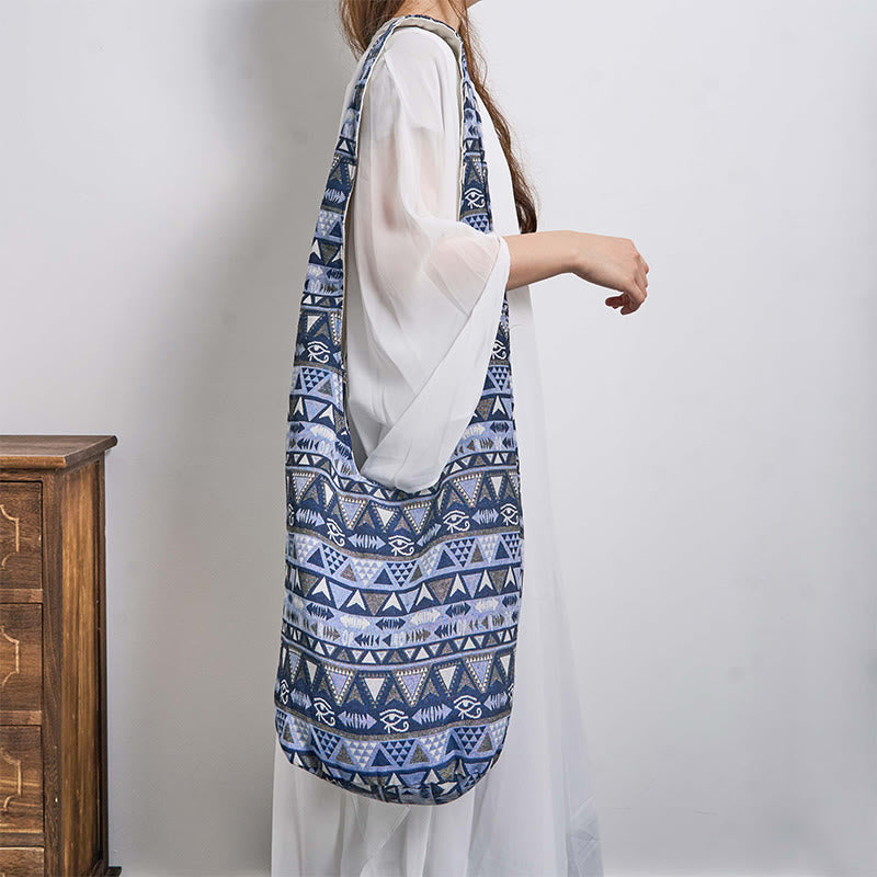 Cotton Stripes Pattern Crossbody Bag Shoulder Bag - Image 4