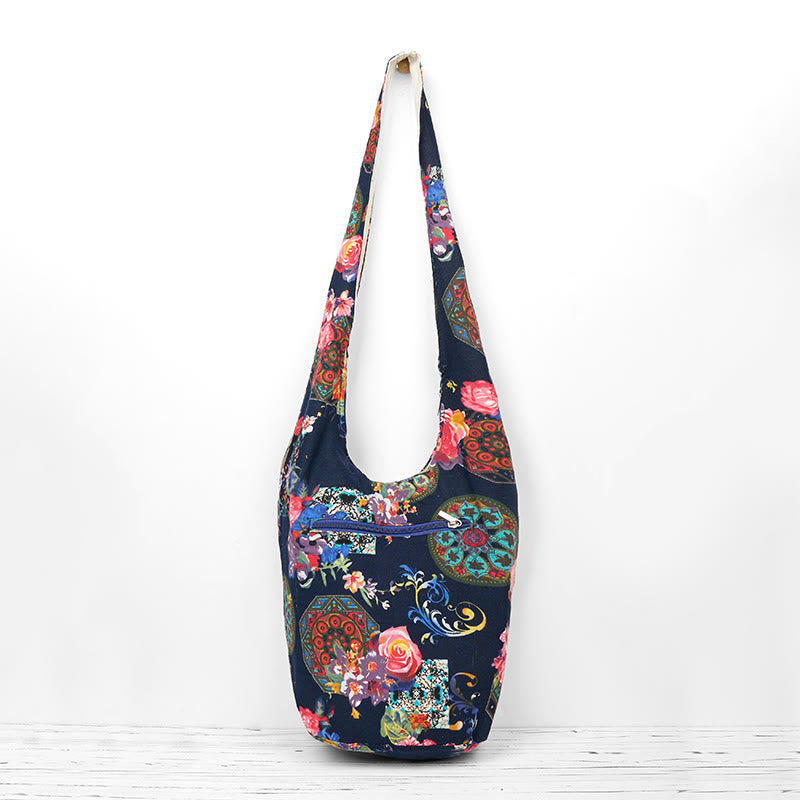 Cotton Flower Pattern Crossbody Bag Shoulder Bag - Image 3