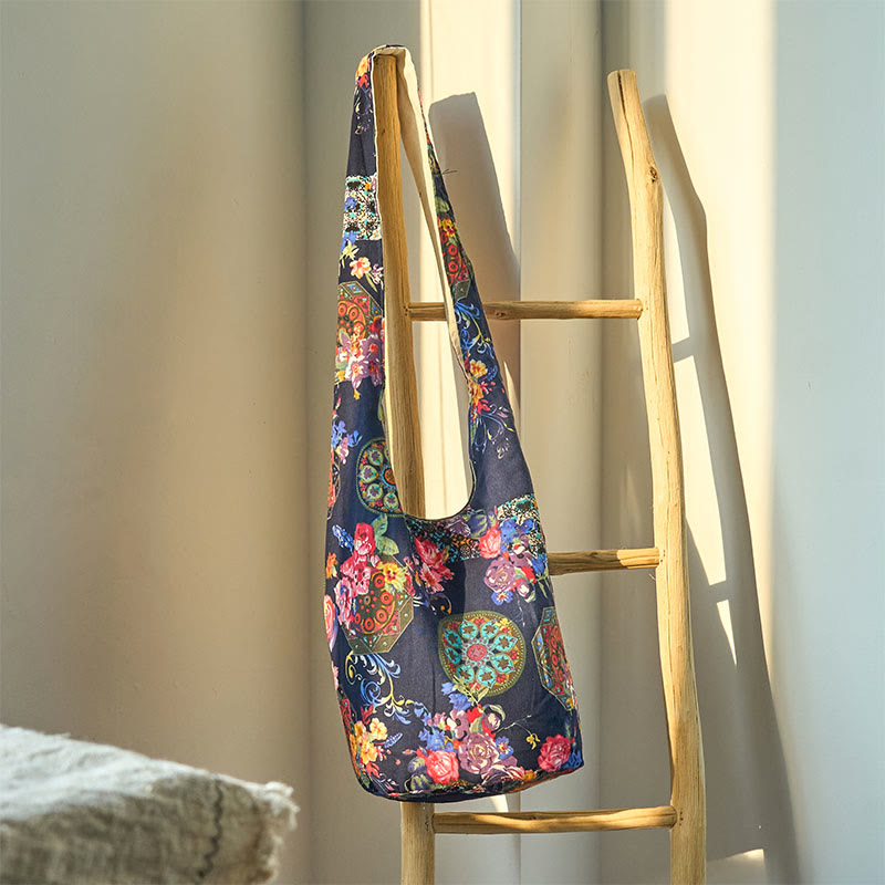 Cotton Flower Pattern Crossbody Bag Shoulder Bag - Image 2