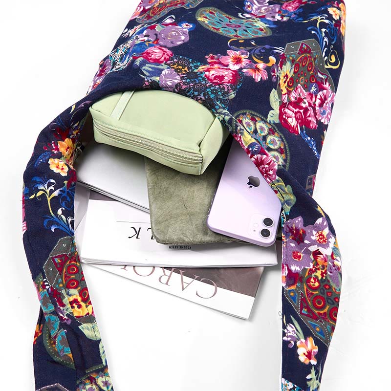 Cotton Flower Pattern Crossbody Bag Shoulder Bag - Image 6