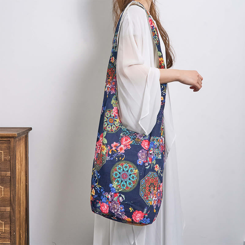 Cotton Flower Pattern Crossbody Bag Shoulder Bag - Image 4