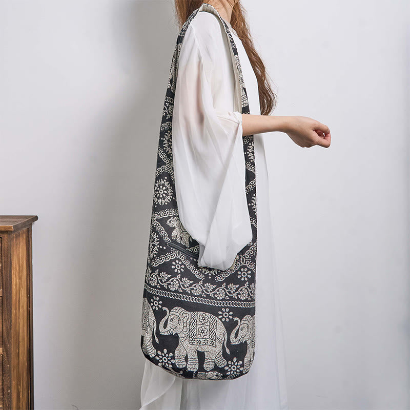 Cotton Elephant Stripes Crossbody Bag Shoulder Bag - Image 20