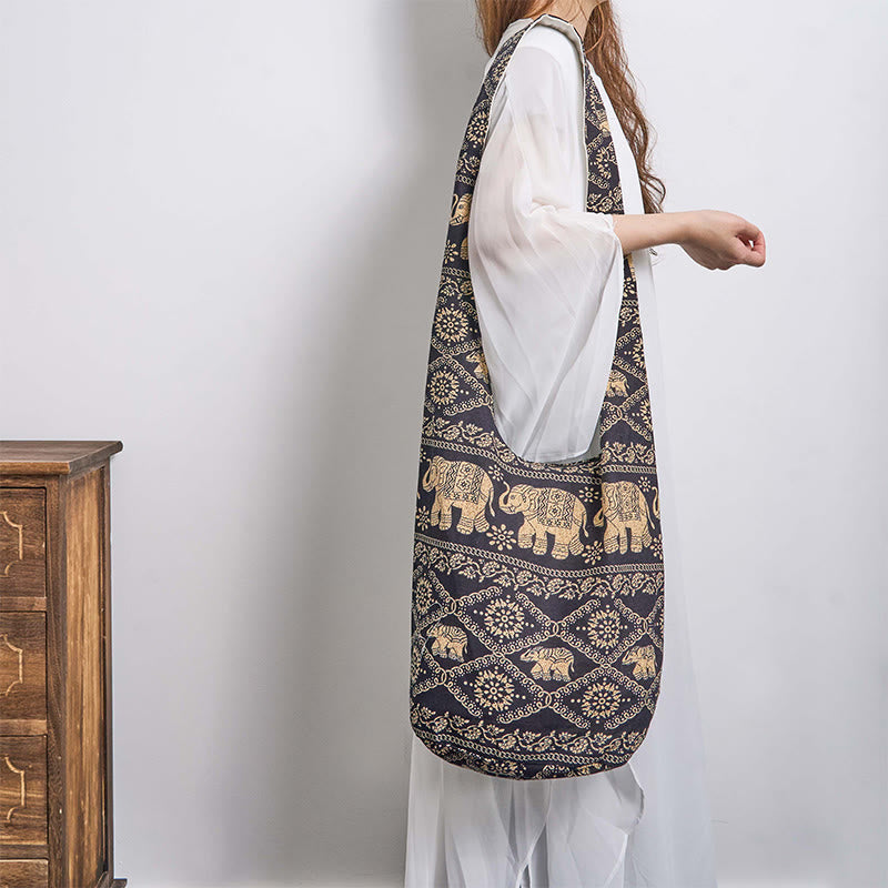 Cotton Elephant Stripes Crossbody Bag Shoulder Bag - Image 12