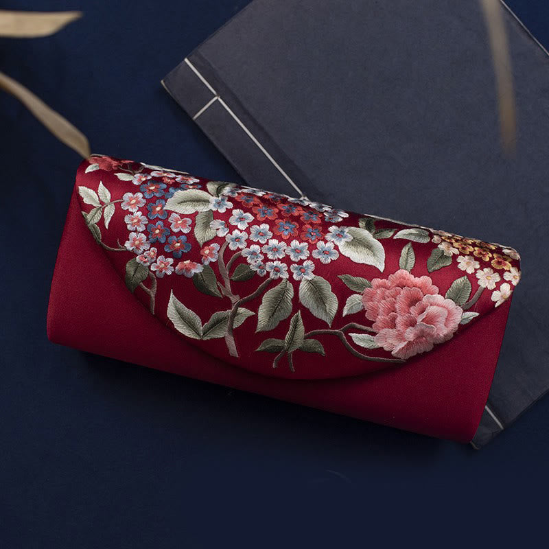 Hydrangea Su Embroidery Wedding Shopping Wallet Purse Handbag Crossbody Bag - Image 17