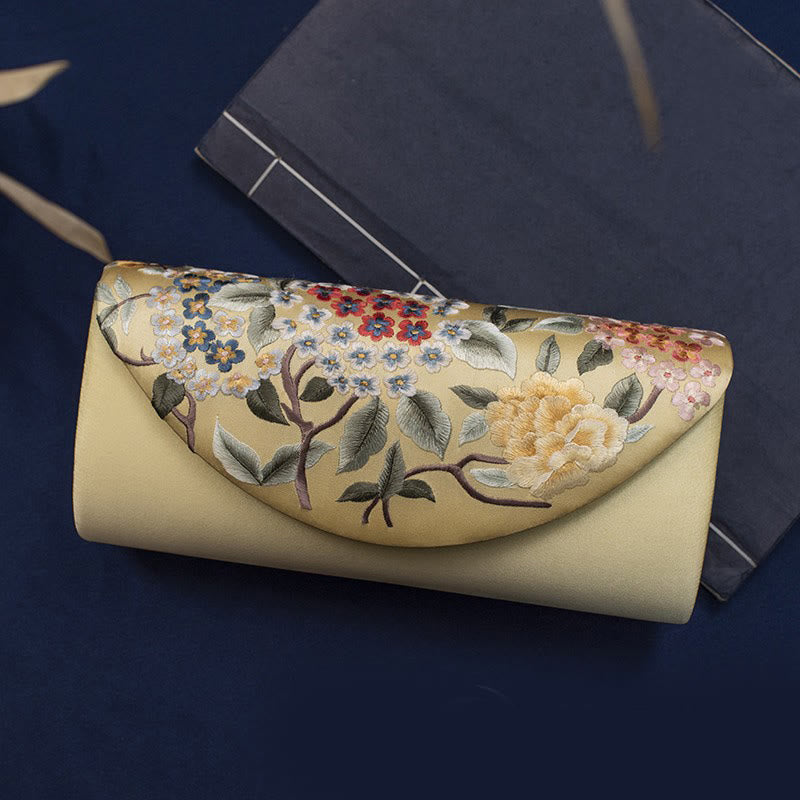 Hydrangea Su Embroidery Wedding Shopping Wallet Purse Handbag Crossbody Bag - Image 22