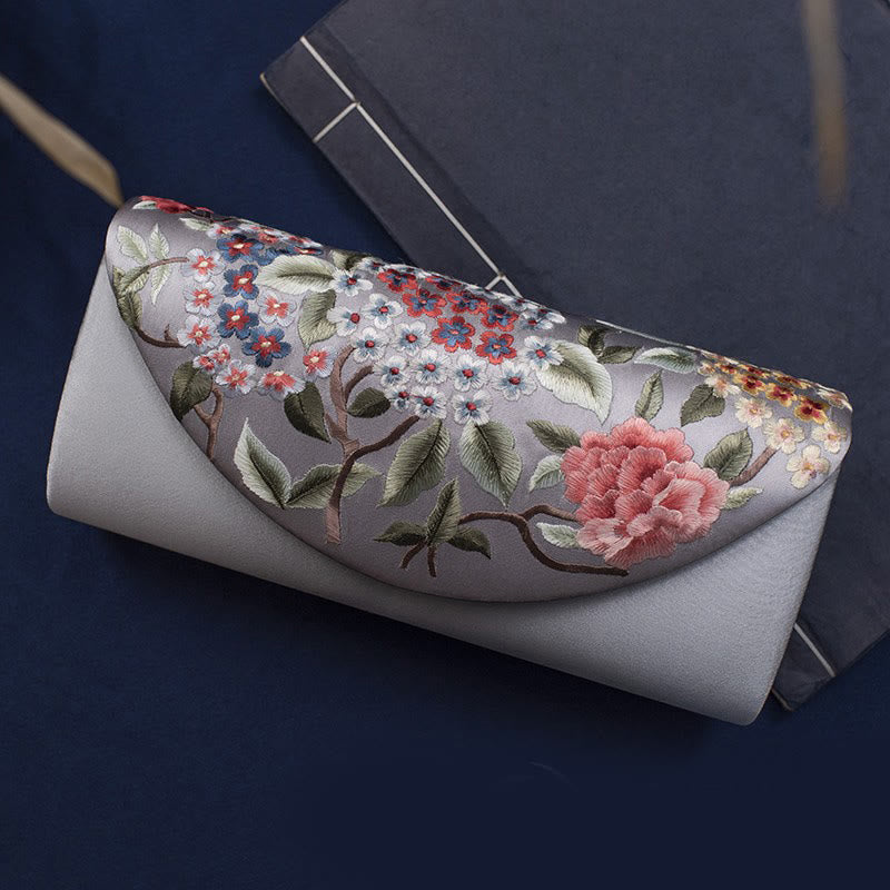 Hydrangea Su Embroidery Wedding Shopping Wallet Purse Handbag Crossbody Bag - Image 24