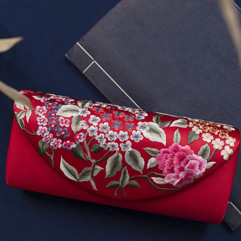 Hydrangea Su Embroidery Wedding Shopping Wallet Purse Handbag Crossbody Bag - Image 25