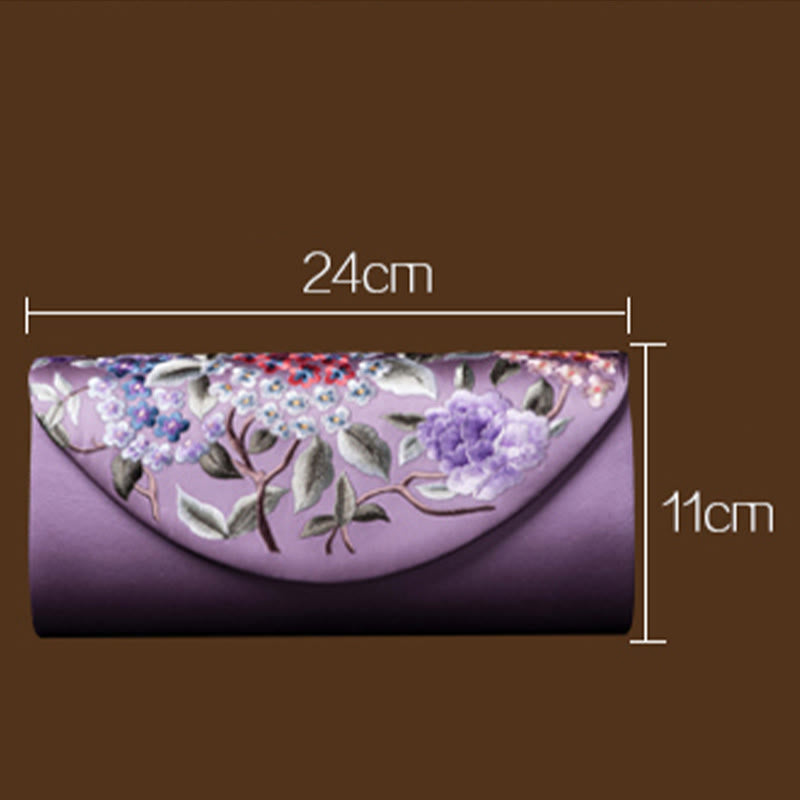 Hydrangea Su Embroidery Wedding Shopping Wallet Purse Handbag Crossbody Bag - Image 7