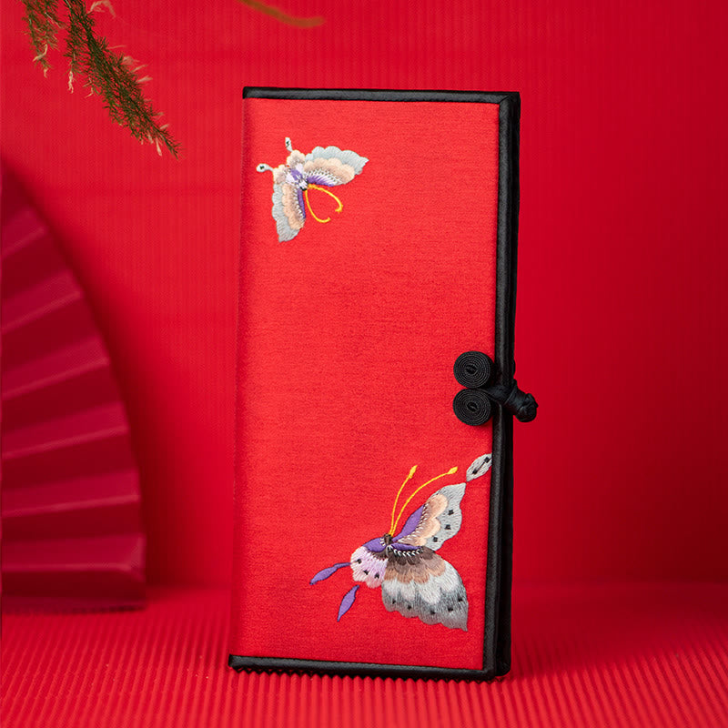 Butterfly Orchid Su Embroidery Journey Shopping Purse Handbag - Image 5