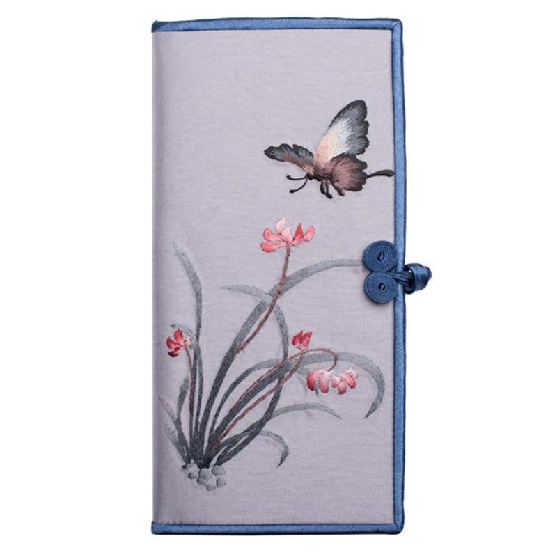 Butterfly Orchid Su Embroidery Journey Shopping Purse Handbag - Image 6