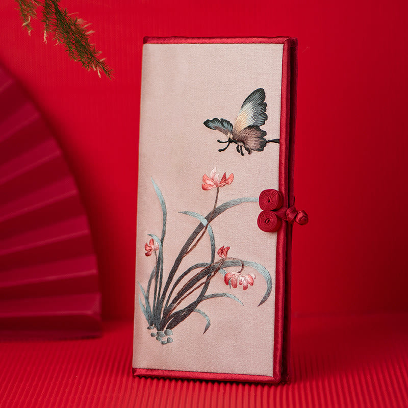 Butterfly Orchid Su Embroidery Journey Shopping Purse Handbag - Image 7