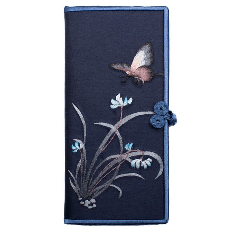 Butterfly Orchid Su Embroidery Journey Shopping Purse Handbag - Image 9