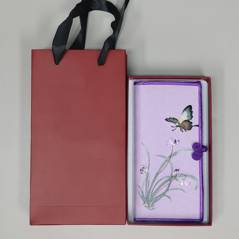 Butterfly Orchid Su Embroidery Journey Shopping Purse Handbag - Image 10
