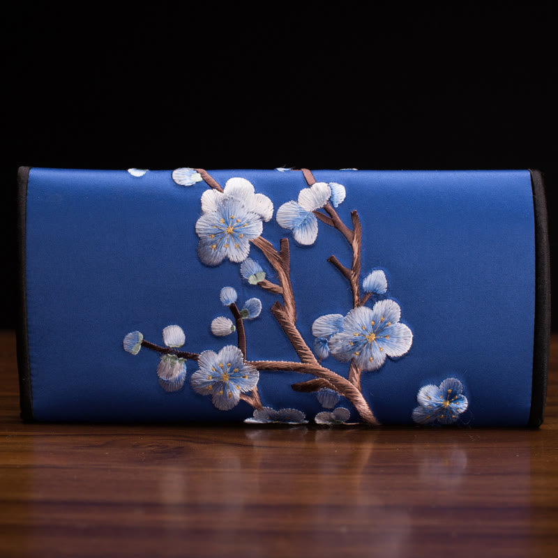 Plum Bossom Su Embroidery Journey Shopping Long Purse Handbag - Image 6