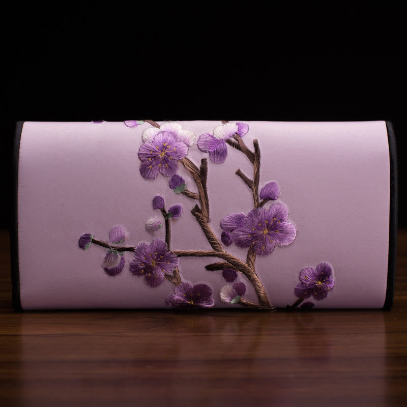 Plum Bossom Su Embroidery Journey Shopping Long Purse Handbag - Image 18
