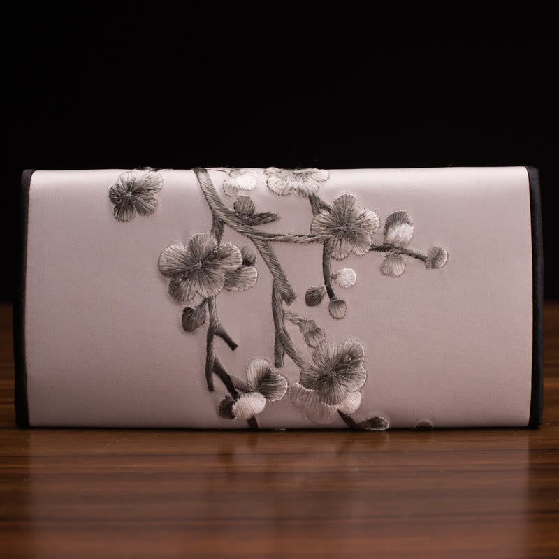 Plum Bossom Su Embroidery Journey Shopping Long Purse Handbag - Image 20