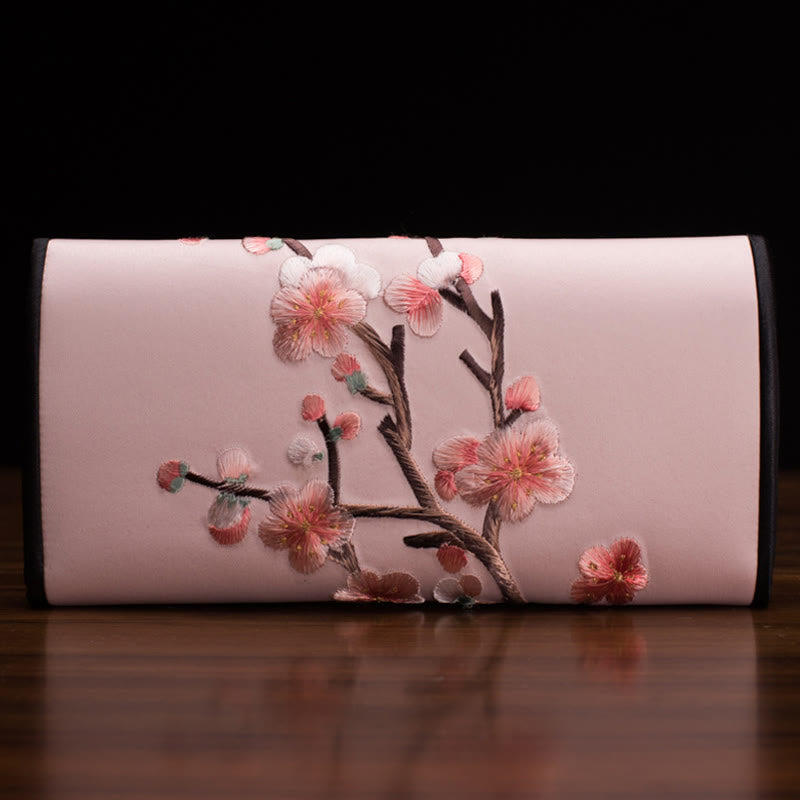 Plum Bossom Su Embroidery Journey Shopping Long Purse Handbag - Image 22