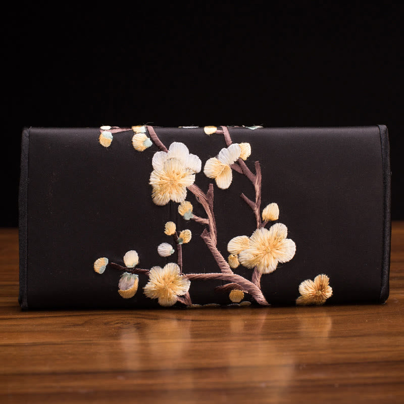 Plum Bossom Su Embroidery Journey Shopping Long Purse Handbag - Image 24
