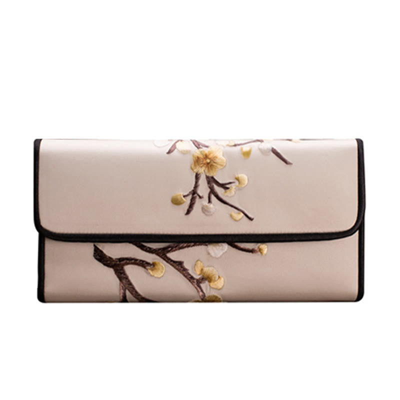 Plum Bossom Su Embroidery Journey Shopping Long Purse Handbag - Image 11