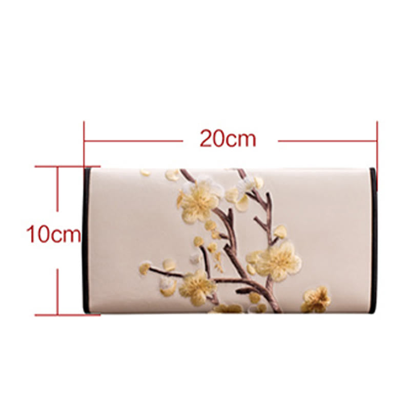 Plum Bossom Su Embroidery Journey Shopping Long Purse Handbag - Image 12