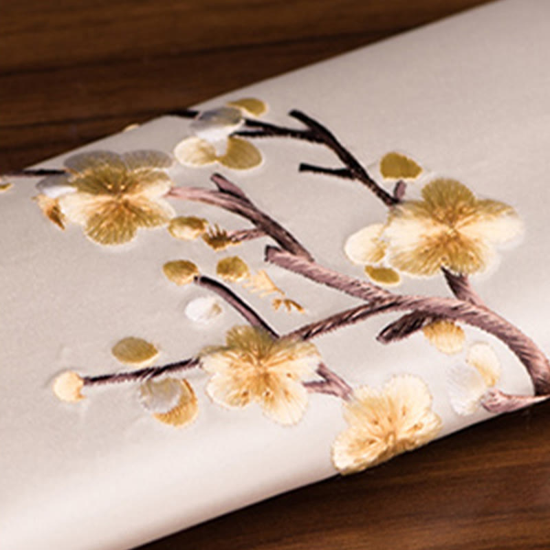 Plum Bossom Su Embroidery Journey Shopping Long Purse Handbag - Image 13