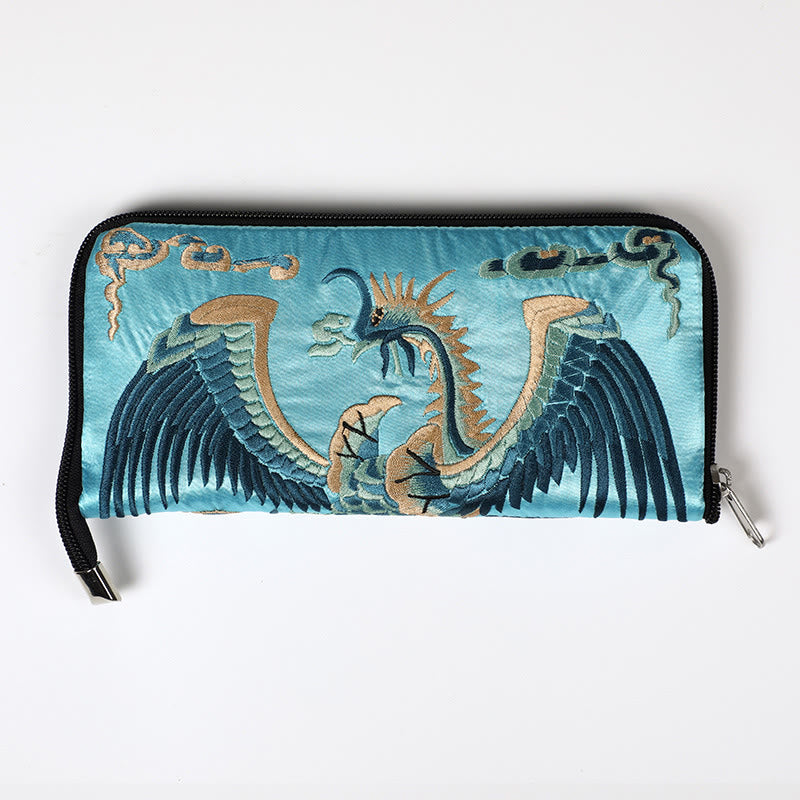 Mythical Beast Phoenix Dragon Qilin Su Embroidery Ticket Folder Storage Journey Shopping Purse Handbag - Image 11
