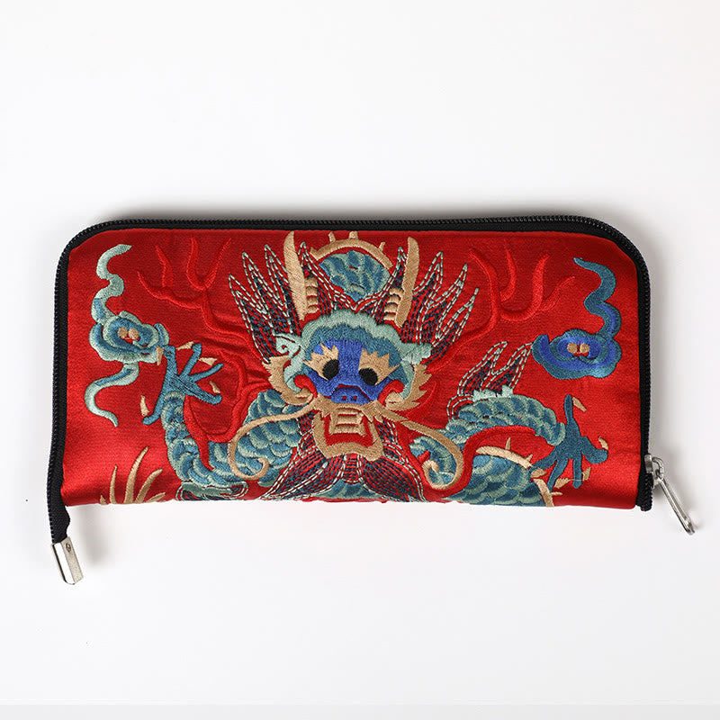 Mythical Beast Phoenix Dragon Qilin Su Embroidery Ticket Folder Storage Journey Shopping Purse Handbag - Image 13