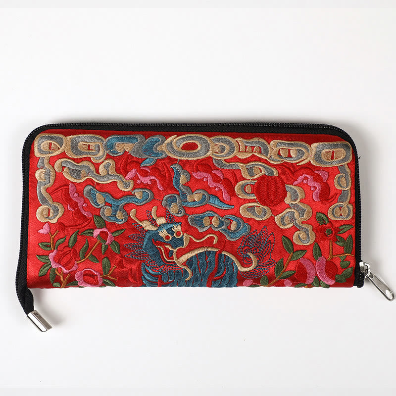 Mythical Beast Phoenix Dragon Qilin Su Embroidery Ticket Folder Storage Journey Shopping Purse Handbag - Image 23