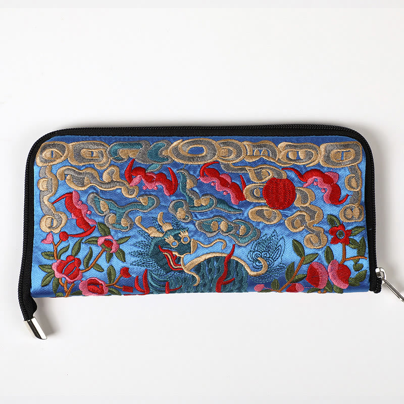 Mythical Beast Phoenix Dragon Qilin Su Embroidery Ticket Folder Storage Journey Shopping Purse Handbag - Image 24