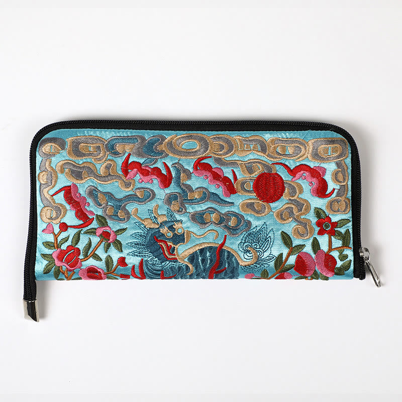 Mythical Beast Phoenix Dragon Qilin Su Embroidery Ticket Folder Storage Journey Shopping Purse Handbag - Image 27