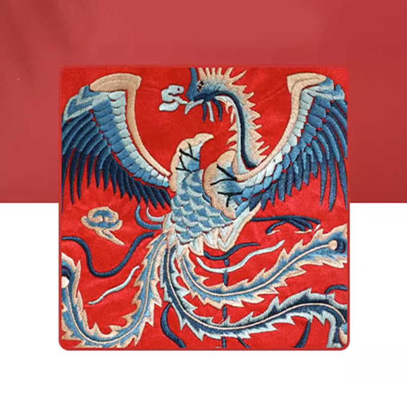 Mythical Beast Phoenix Dragon Qilin Su Embroidery Ticket Folder Storage Journey Shopping Purse Handbag - Image 10