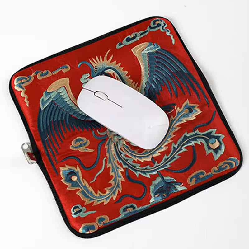 Mythical Beast Phoenix Dragon Qilin Su Embroidery Ticket Folder Storage Journey Shopping Purse Handbag - Image 5