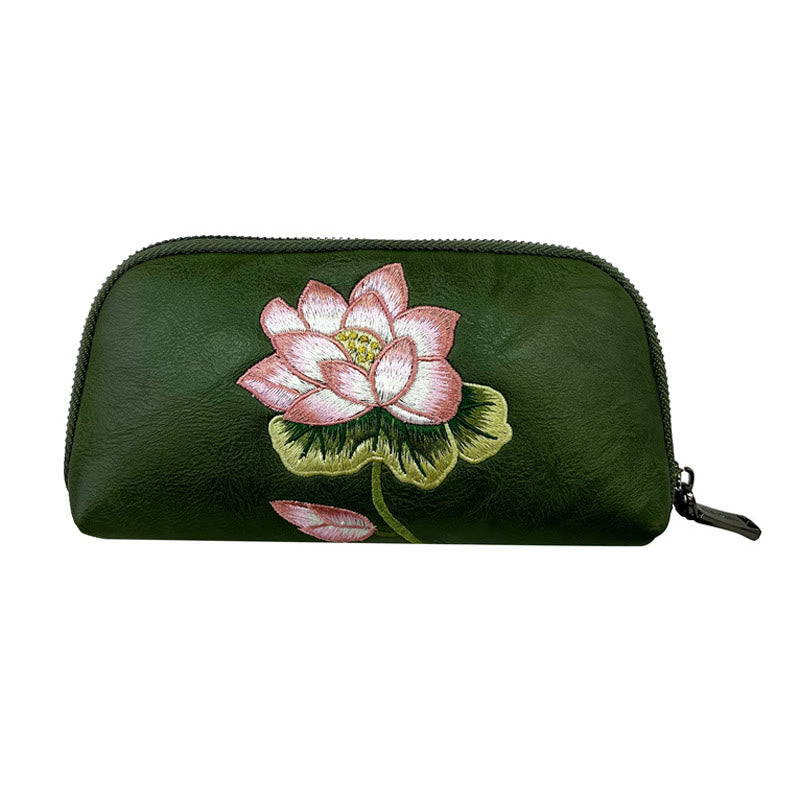 Lotus Su Embroidery Journey Shopping Purse Handbag - Image 16