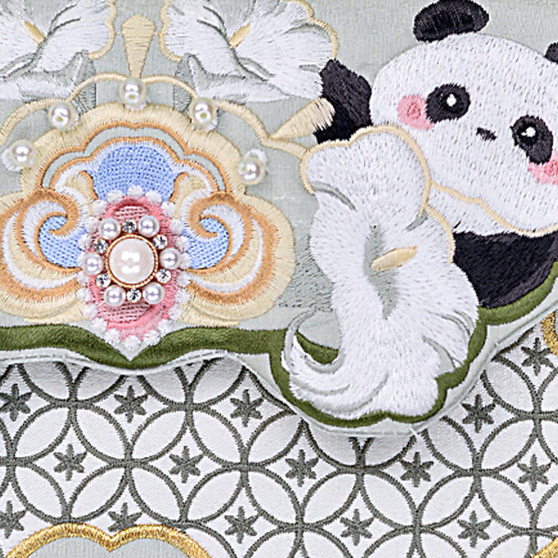 Panda Flowers Gourd Pendant Shoulder Bag Crossbody Bag - Image 9
