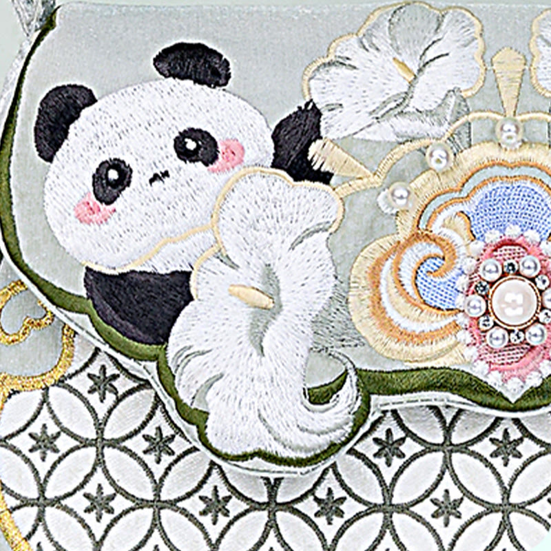 Panda Flowers Gourd Pendant Shoulder Bag Crossbody Bag - Image 8