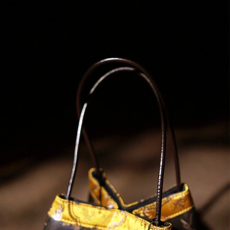 Plum Flower Bamboo Branches Embroidery Tassel Xiangyunsha Silk Shoulder Bag Hangbags - Image 11