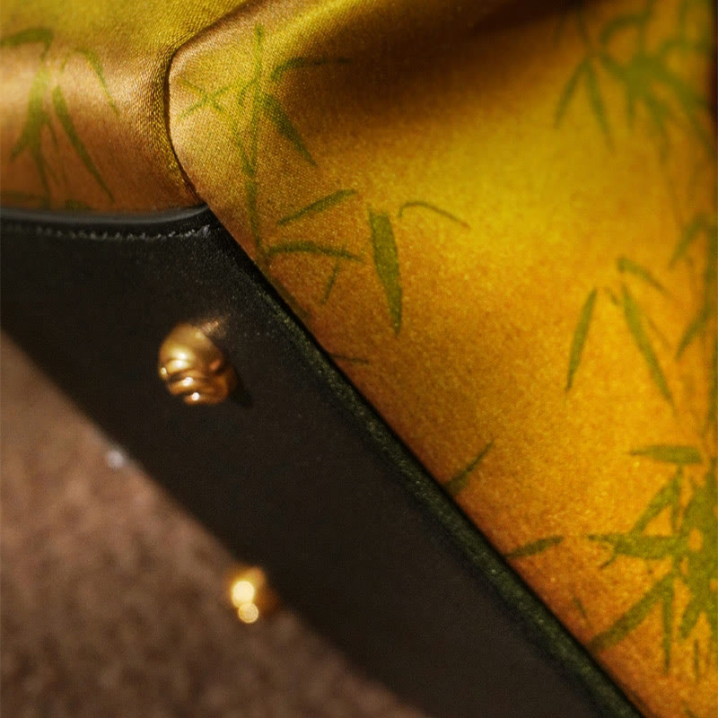 Plum Flower Bamboo Branches Embroidery Tassel Xiangyunsha Silk Shoulder Bag Hangbags - Image 5