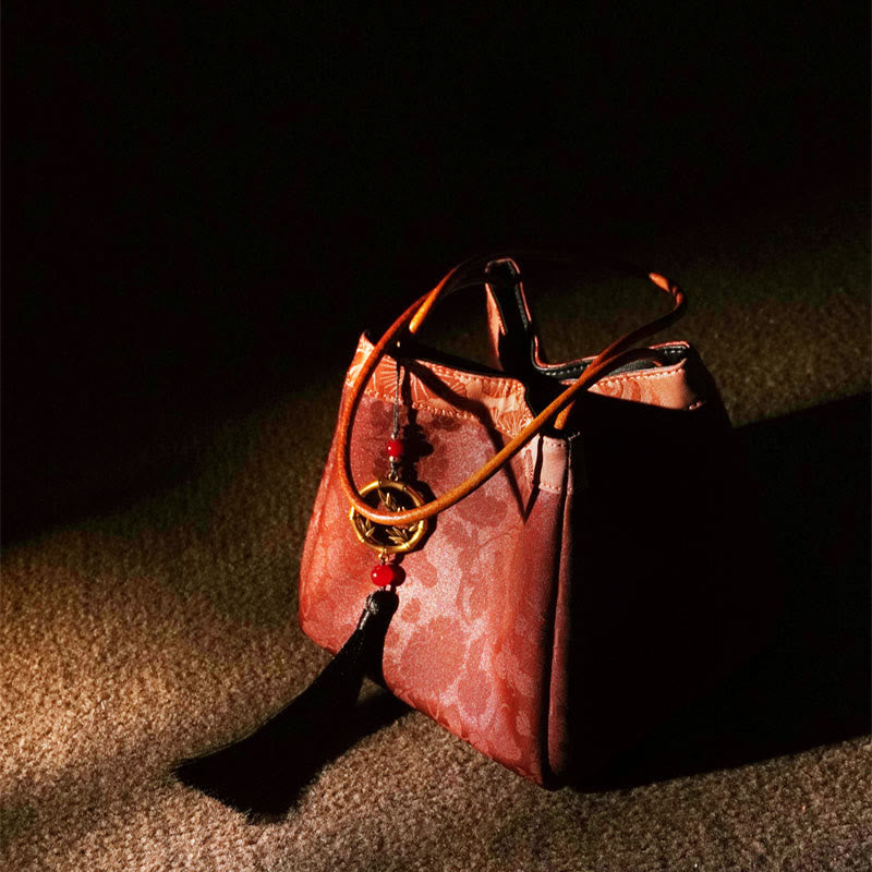 Plum Flower Bamboo Branches Embroidery Tassel Xiangyunsha Silk Shoulder Bag Hangbags - Image 15